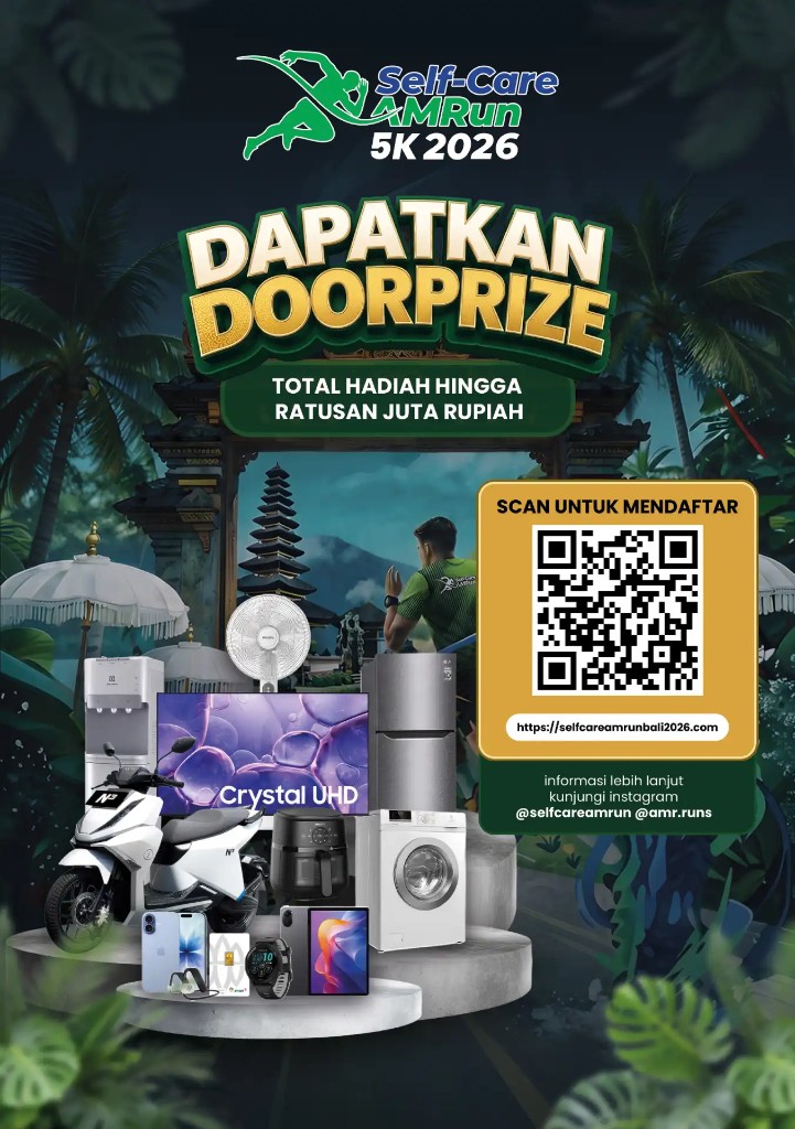 Self-Care AMRun 5K 2026 — door prizes and registration QR